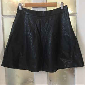 Vegan Pleather Circle Skirt